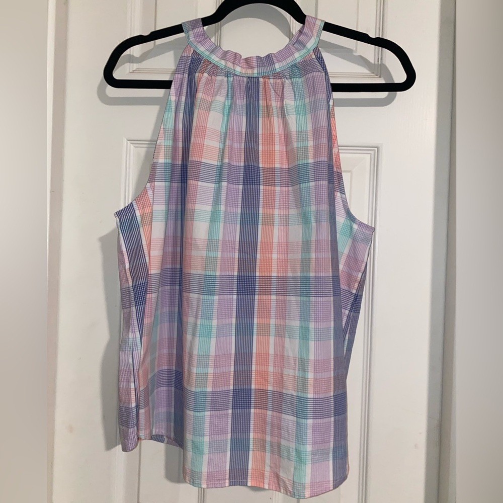 J. Crew Multicolor Plaid Halter‎ Top